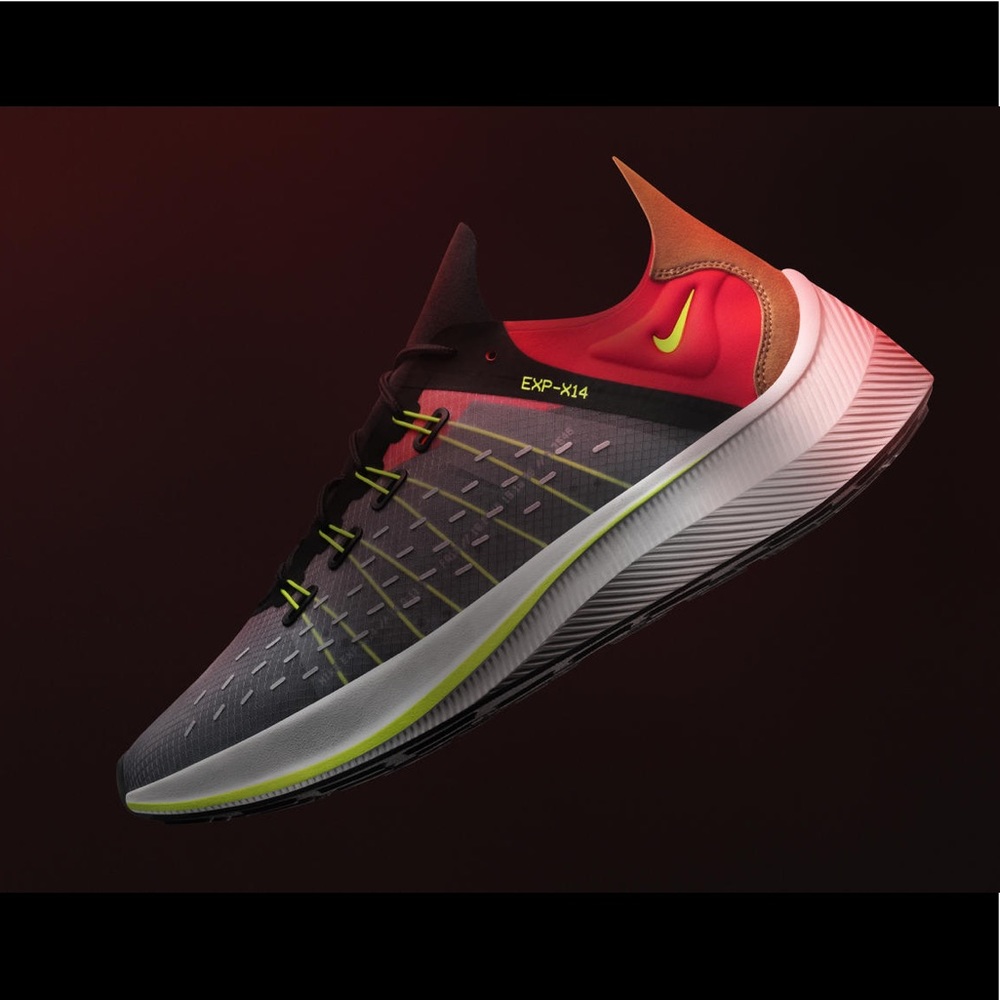 Nike EXP-X14 — black/volt-total crimson